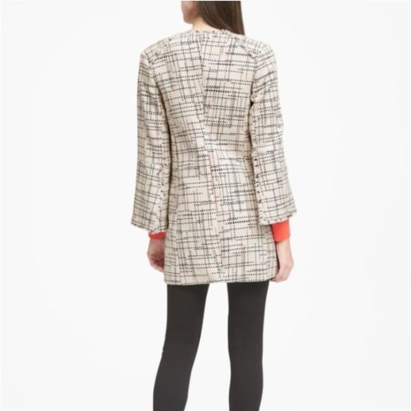 Banana Republic Tweed Collarless Jacket Size S - Picture 2 of 13